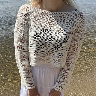 Crochet Sweater Pattern PDF | Cherry Blossom Sweater | Sizes XXS-5XL