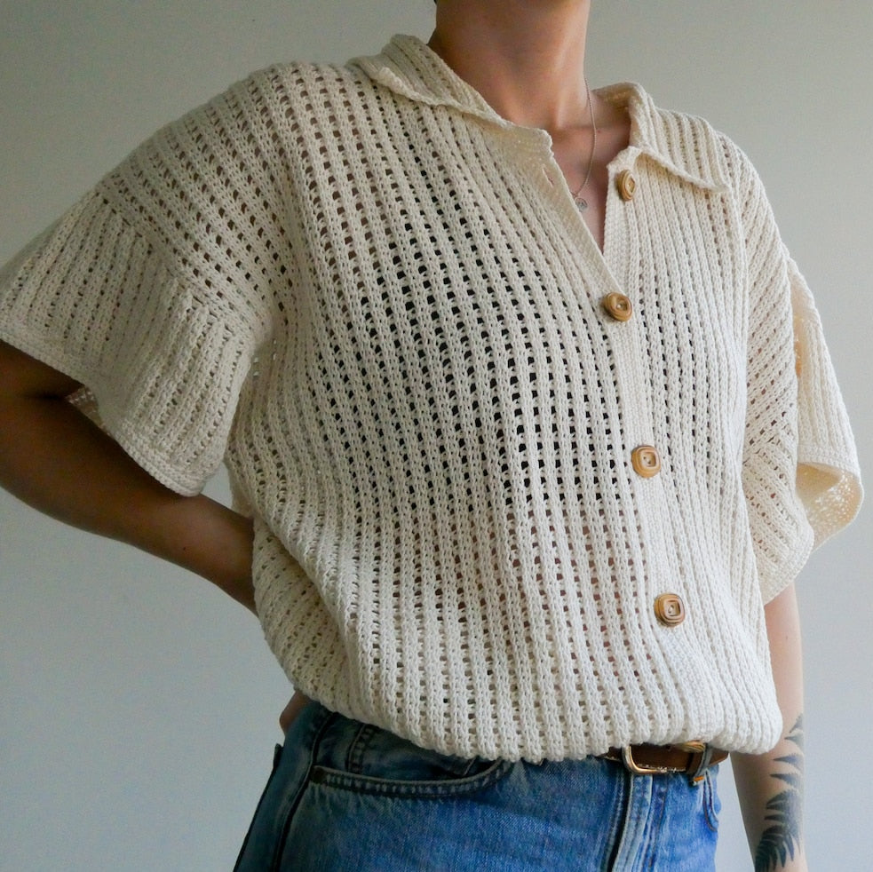 Crochet Button Up PDF Pattern (Jebel Button Up)