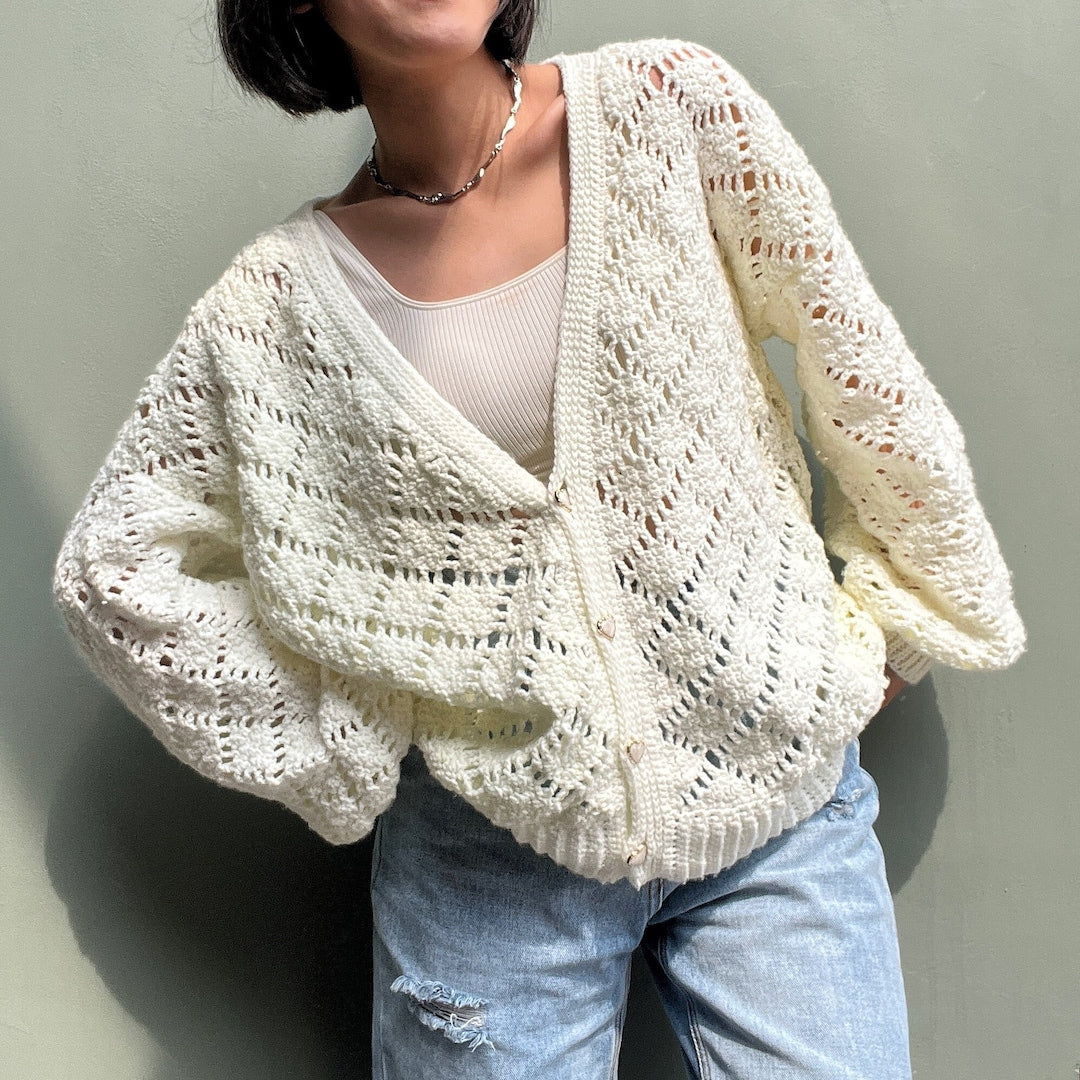 Gemma Cardigan Crochet Pattern (English) | Intermediate Pattern