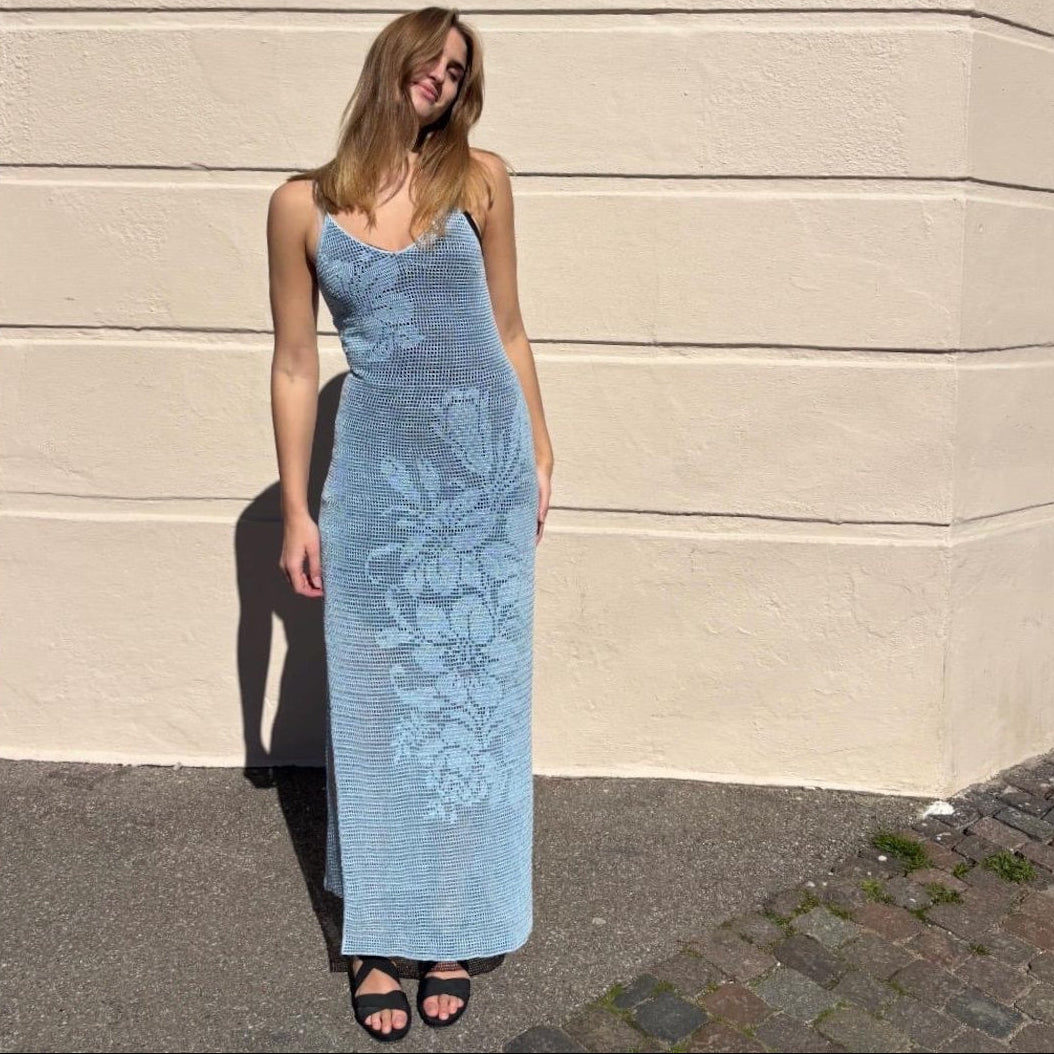 Crochet Pattern Flower Maxi Dress, the Original Silma Design