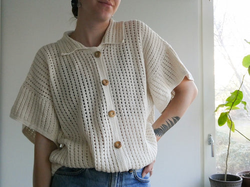 Crochet Button Up PDF Pattern (Jebel Button Up)