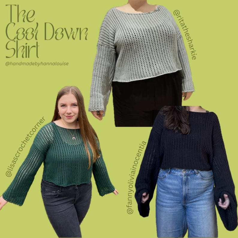 Crochet Shirt PDF Pattern (Cool Down Shirt)